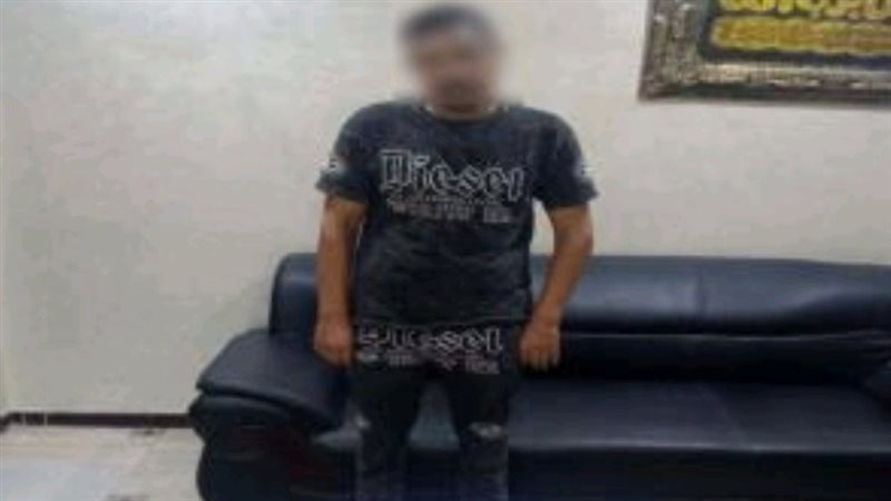 المتهم عقب ضبطه 