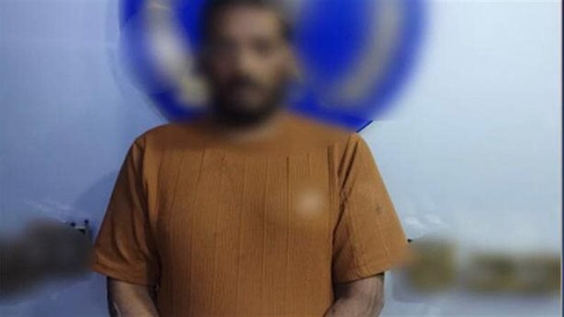 المتهم عقب ضبطه 
