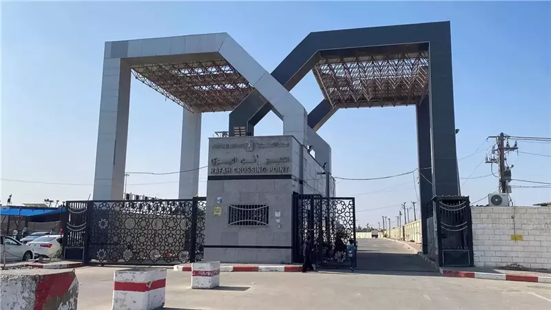 معبر رفح الجانب الفلسطيني 