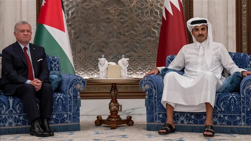 أمير قطر والعاهل الأردني