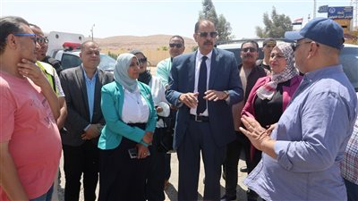 «سراج» يتفقد أعمال تطوير بوابة المدخل الغربي لمركز ومدينة سوهاج