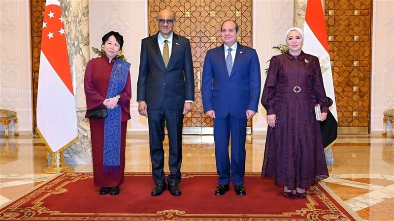 جانب من مراسم الاستقبال 