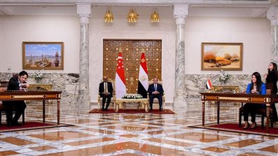 المشاط: مصر حريصة على تقوية العلاقات التجارية والاستثمارية مع سنغافورة