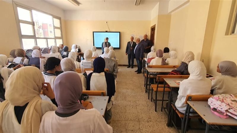 متابعة إحدى مدارس المنوفية 