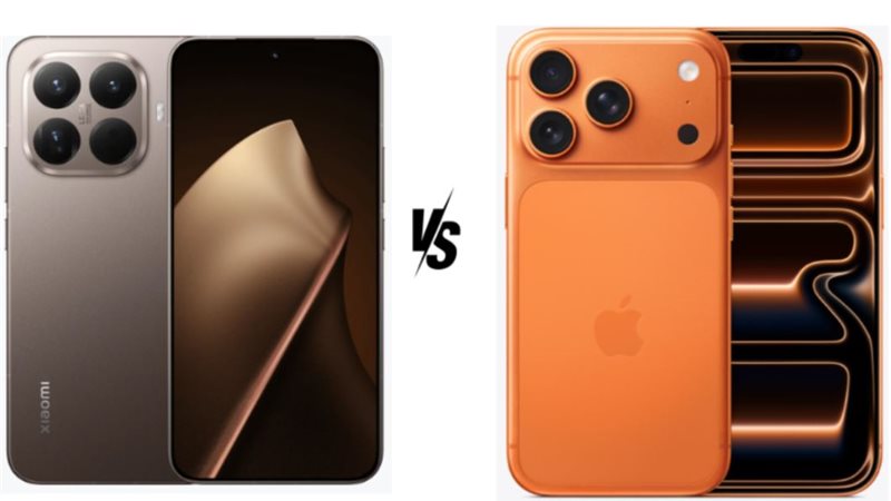 مقارنة بين آيفون 17 برو وXiaomi 15T Pro