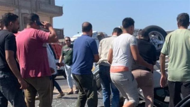   اصطدام 3 سيارات بالطريق الدولي في دمياط