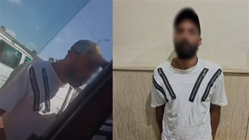 المتهم عقب القبض عيه