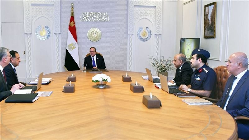 الرئيس السيسي خلال الاجتماع