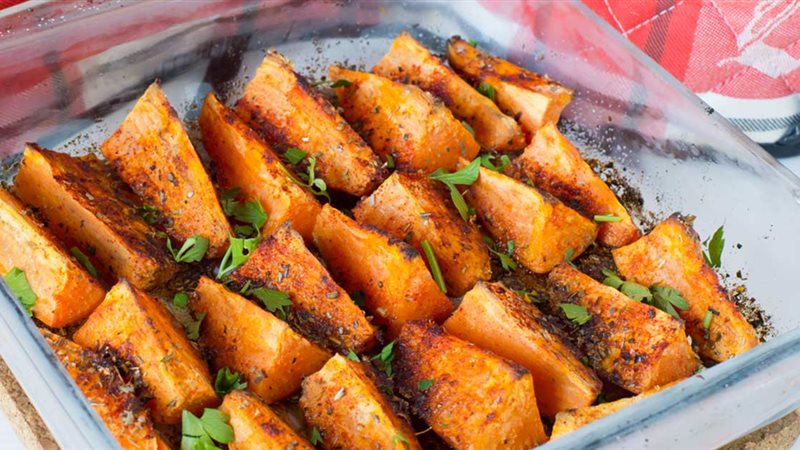 وصفة البطاطا الحلوة المشوية