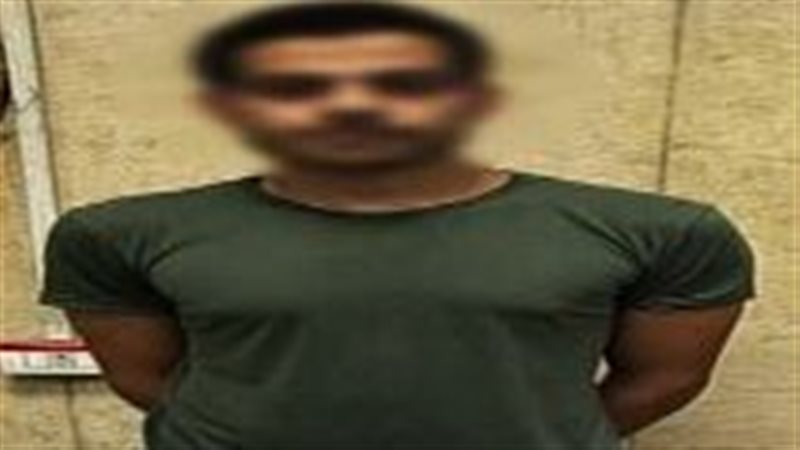المتهم عقب ضبطه