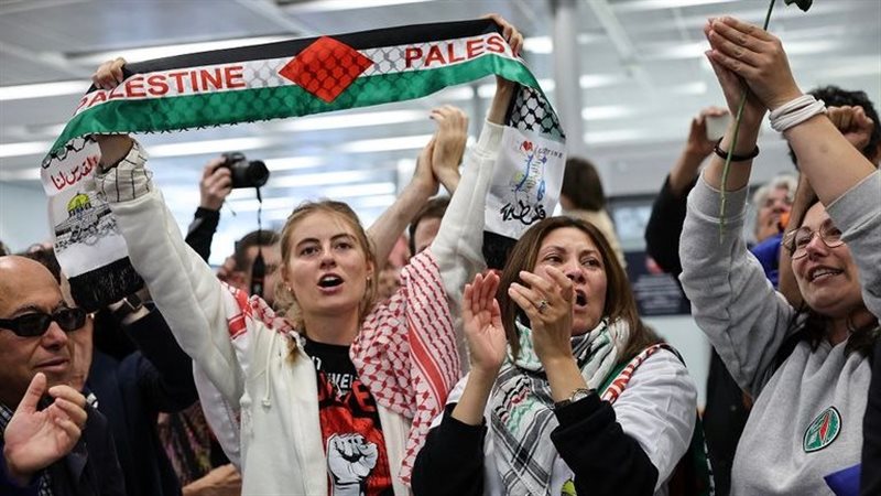مظاهرات مؤيدة للفلسطينيين بذكرى حرب غزة