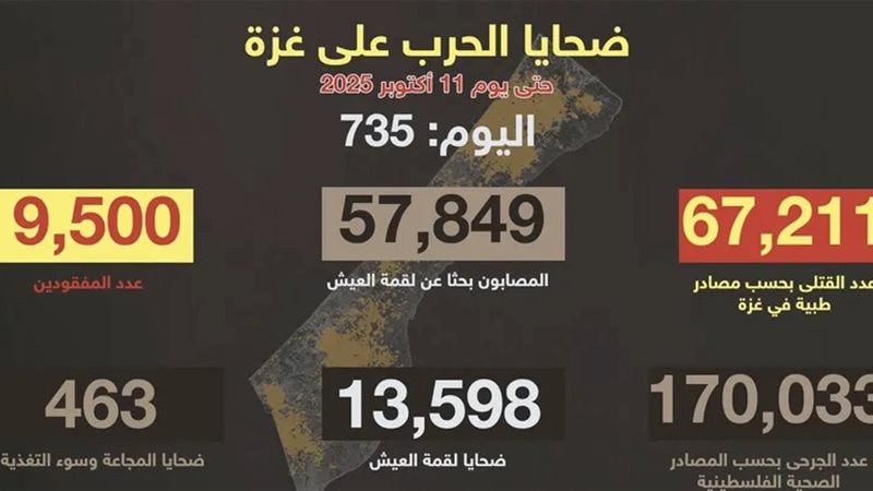 حصيلة الضحايا في غزة 