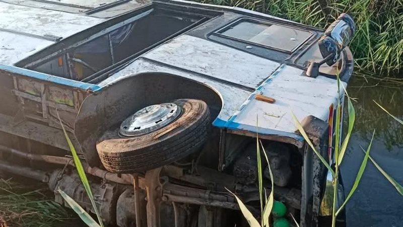  حادث انقلاب أتوبيس مدرسي بترعة 