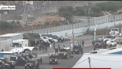 مشاهد من سجن عوفر قبيل تنفيذ عملية الإفراج عن الأسرى الفلسطينيين ضمن الاتفاق