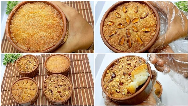 طاجن البسبوسة بالمكسرات