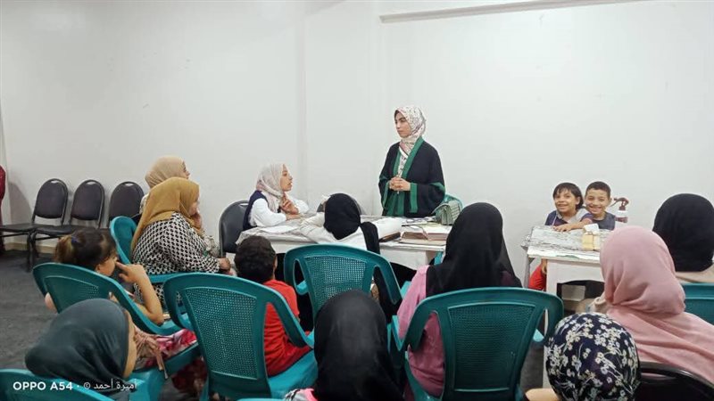 احدى الواعظات باوقاف الفيوم أثناء  الندوة