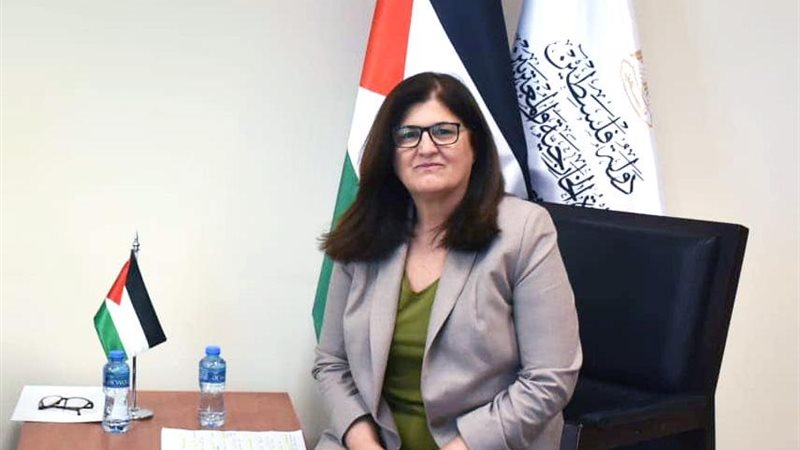 وزيرة الخارجية والمغتربين الفلسطينية فارسين شاهين