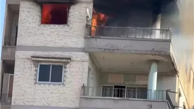 انتداب المعمل الجنائي لمعاينة موقع حريق شقة 