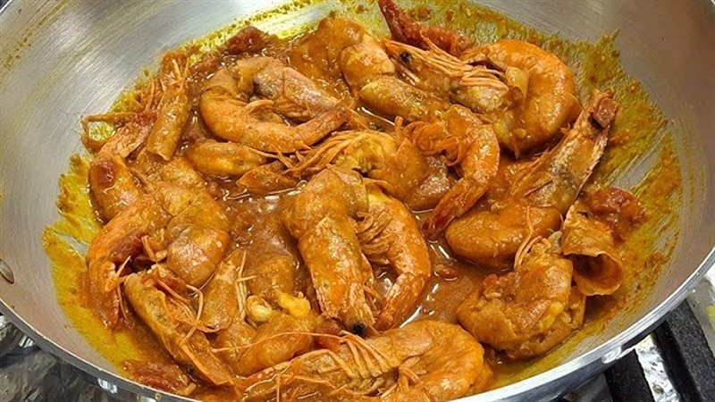  الجمبري المشوي في الطاسة