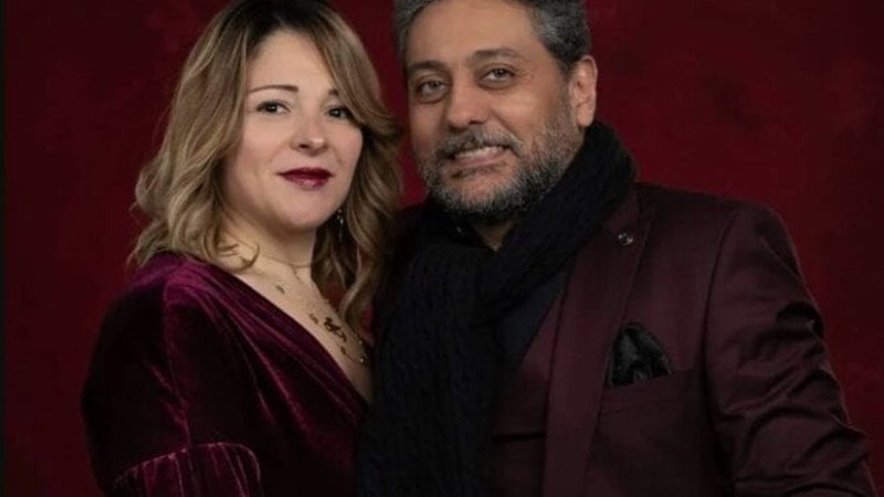 تامر فرج وزوجته