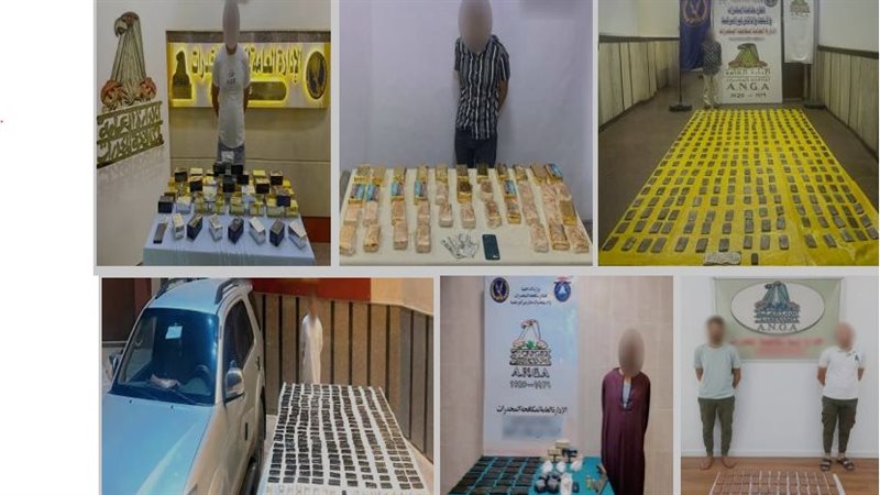 ضبط بؤر الإتجار بالمخدرات والأسلحة