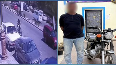 ضبط شخص سرق دراجة نارية من أمام مطعم بأسوان 
