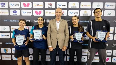 الفراعنة يسيطرون على ميداليات الزوجي المختلط ببطولة مصر الدولية لتنس الطاولة