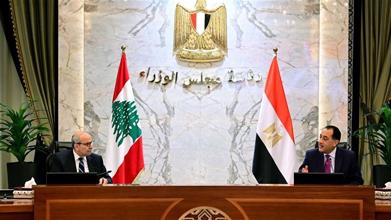 لقاء الدكتور مصطفى مدبولي رئيس مجلس الوزراء ونظيره اللبناني
