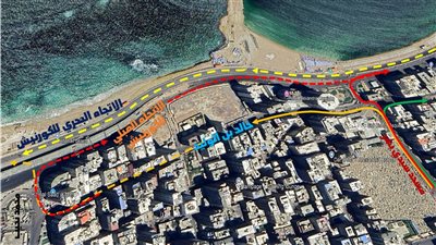  تعرف على الخريطة المرورية لاستكمال مشروع توسعة كورنيش الإسكندرية