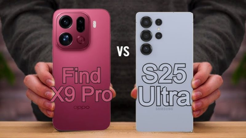 مقارنة بين هاتفي أوبو Find X9 Pro وسامسونج جالاكسي S25 ألترا