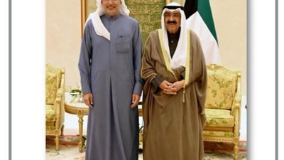 رئيس الاتحاد الكويتي لكرة القدم يبايع الأمير مشعل الأحمد الجابر الصباح