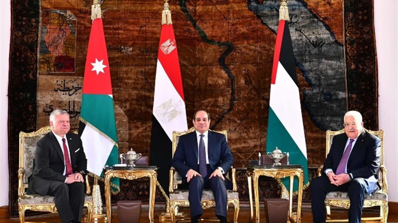 قمة ثلاثية أردنية مصرية فلسطينية