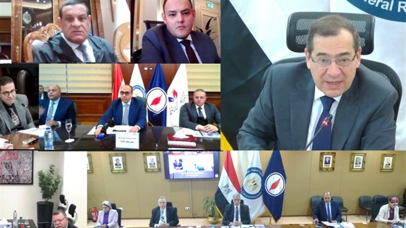 المهندس طارق الملا وزير البترول عبر تقنية الفيديو كونفرانس