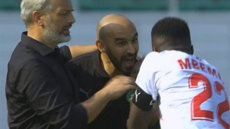 خناقة الركراكي ولاعب الكونغو