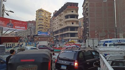 اختناقات مرورية متكررة بميدان الششتاوي في المحلة الكبرى