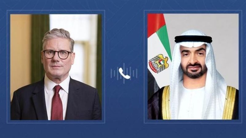 اتصال هاتفي بين بن زايد وستارمر 