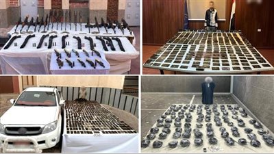 مصرع عنصرين شديدي الخطورة وضبط 723 كيلو مخدرات وأسلحة نارية بعدة محافظات