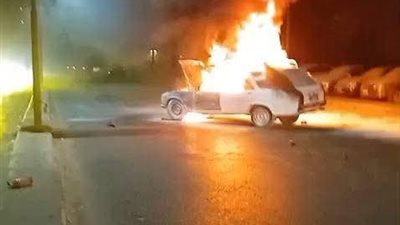 بكاءصاحب سيارة احترقت بكورنيش المعادى يثير الحزن بين رواد مواقع التواصل الإجتماعى 