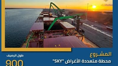 أبرز المعلومات عن محطة SKY متعددة الأغراض بميناء شرق بورسعيد بعد افتتاحها