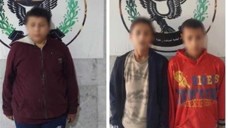 عدد من الأكطفال المضبوطين 