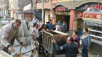 حملات موسعة بشوارع الجيزة لرفع الإشغالات والتعديات