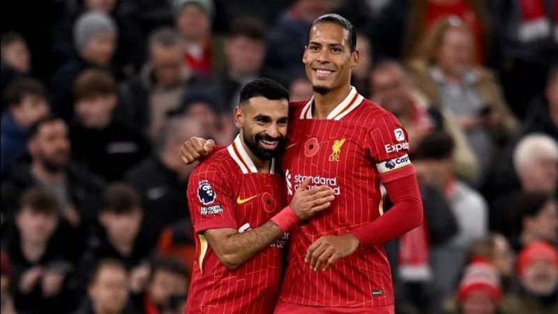 محمد صلاح وفان دايك