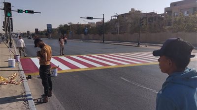 التجمع الخامس يرفع سلامة مداخل كباري جمال عبد الناصر