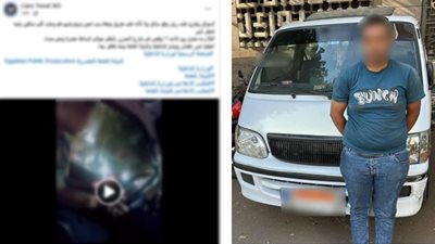 تهور على الطريق.. ضبط سائق ميكروباص يستخدم الهاتف أثناء القيادة بالجيزة