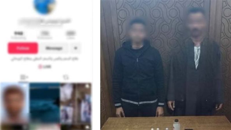 المتهمان عقب القبض عليهما