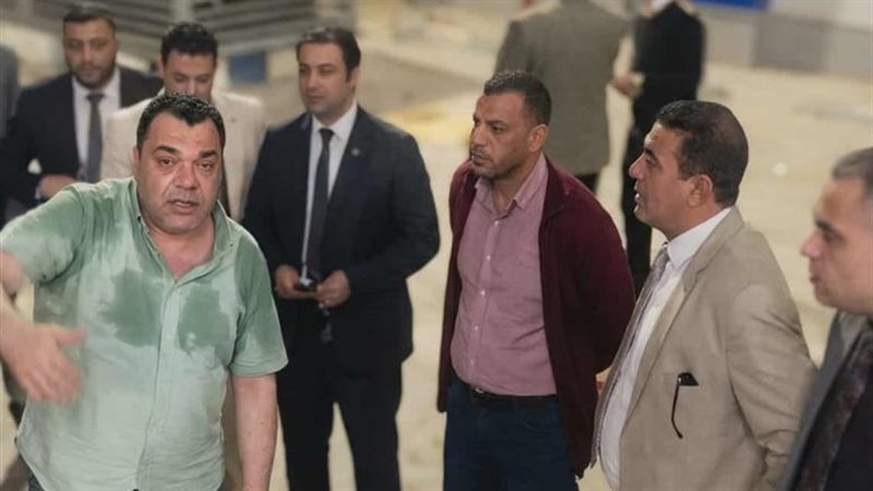 المرشح عصام بشتو عن الدائرة الثانية بدمياط أثناء اعتصامه