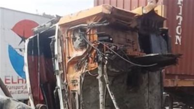 مصرع وإصابة 4 أشخاص في تصادم مروع بين تريلا وملاكي بطريق جمصة
