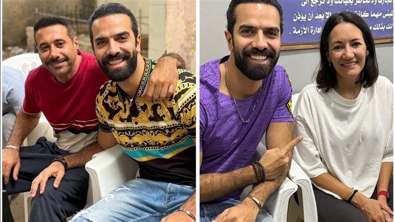 محمد سراج مع صناع المسلسل