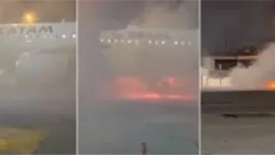 لحظات رعب في البرازيل.. اشتعال طائرة قبل الإقلاع وإخلاء 180 راكبًا