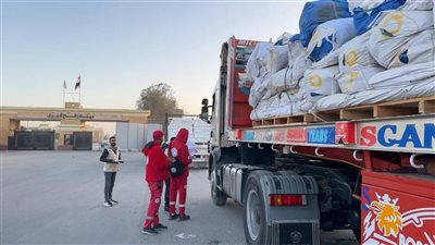 الهلال الأحمر يطلق «زاد العزة» الـ88.. 9.250 طن مساعدات لغزة